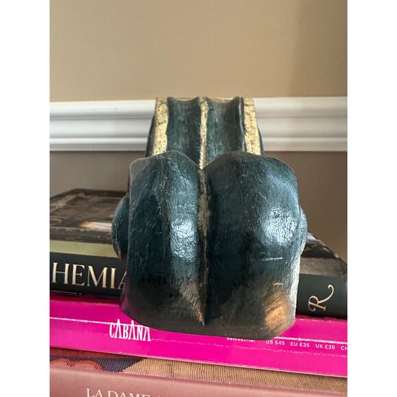 Vintage Wall Sconce Corbel Shelf solid wood Mexico blue burgundy 11x5” drape - Picture 11 of 16